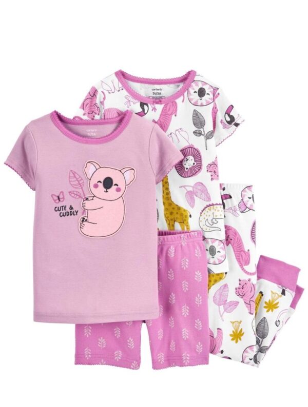 Girls 4 Pieces PJ Set