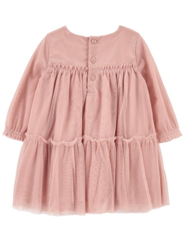 Baby Girl Pink Tulle Dress - Image 2