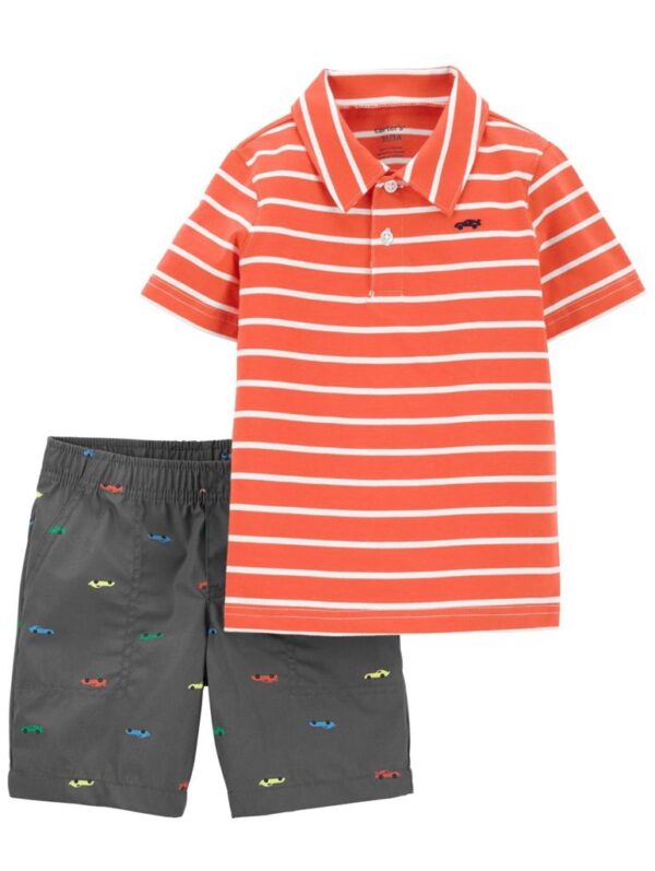 Orange Stripes Baby Boy Set