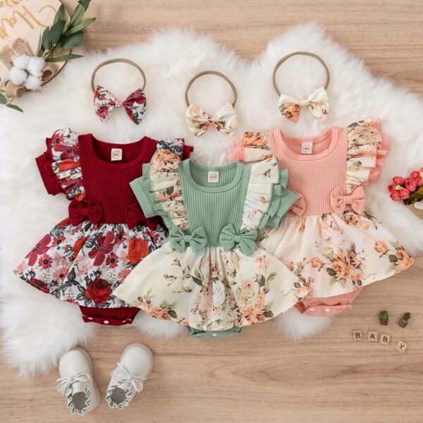 Baby Girl Floral Rompers