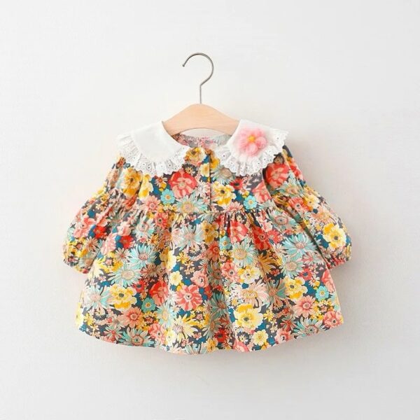 Multicolored Baby Girl Floral Gown