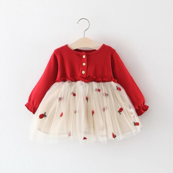 Strawberry Tule Baby Girl Dress