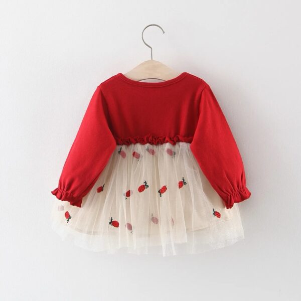 Strawberry Tule Baby Girl Dress - Image 2