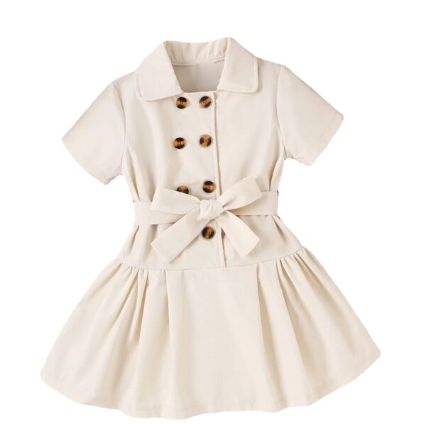 Cream Girls Party Dress - Image 3