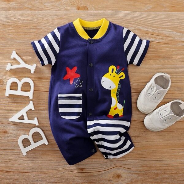 Baby Boy Giraffe Bodysuit - Image 2