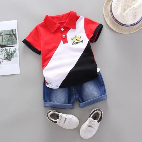 Red Multicolor Boy Set