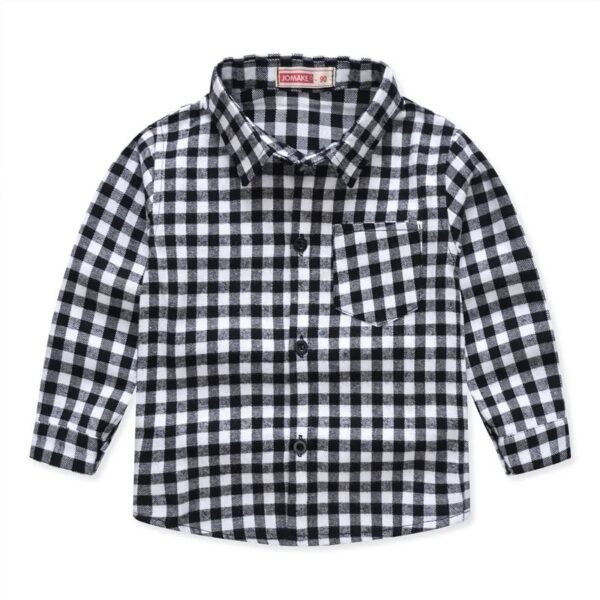 White And Black Bamboo Cotton Boys Shirt