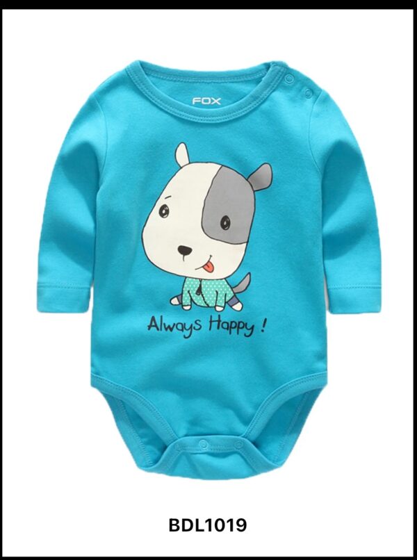 Blue Bear Boy Long Sleeve Bodysuit