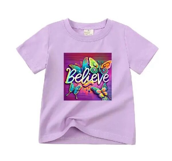 Lilac Believe Girls Tshirt