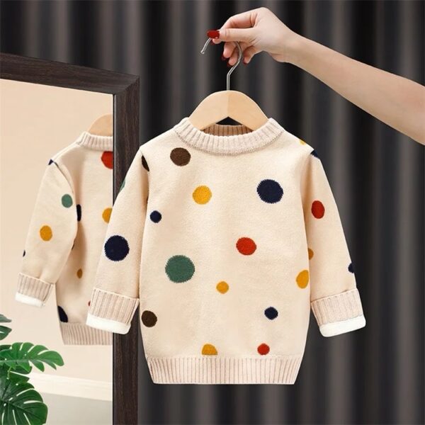 Polka Cream Sweater - Image 2