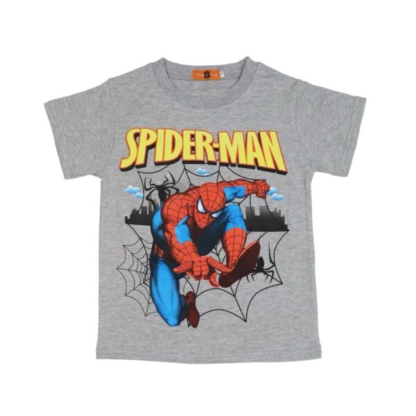 Gray Spider-Man Boys Shirt