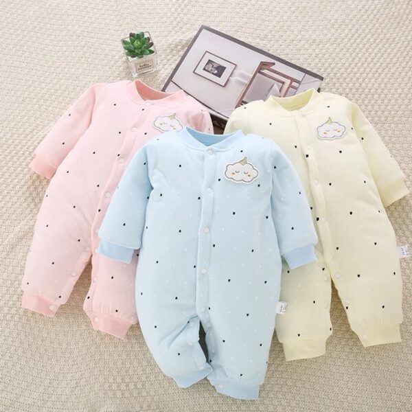 Polka Dots Baby Coverall