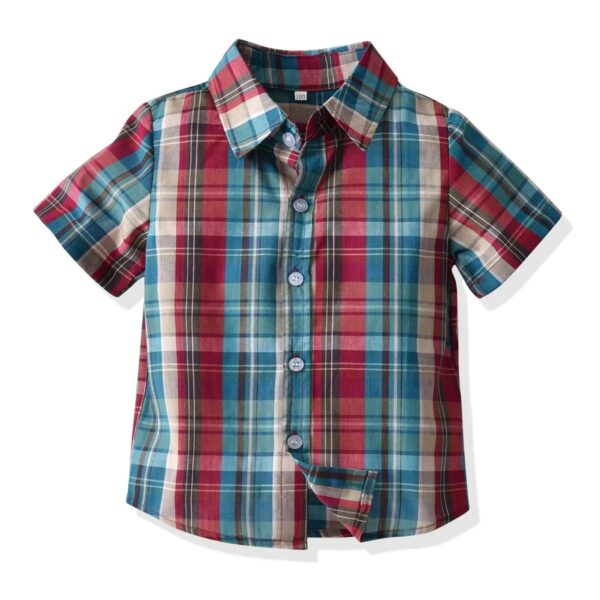 Maroon Check Boys Shirt