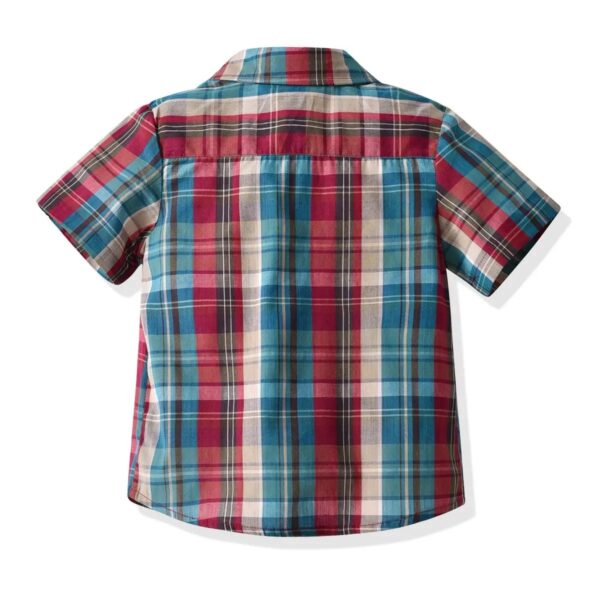 Maroon Check Boys Shirt - Image 2