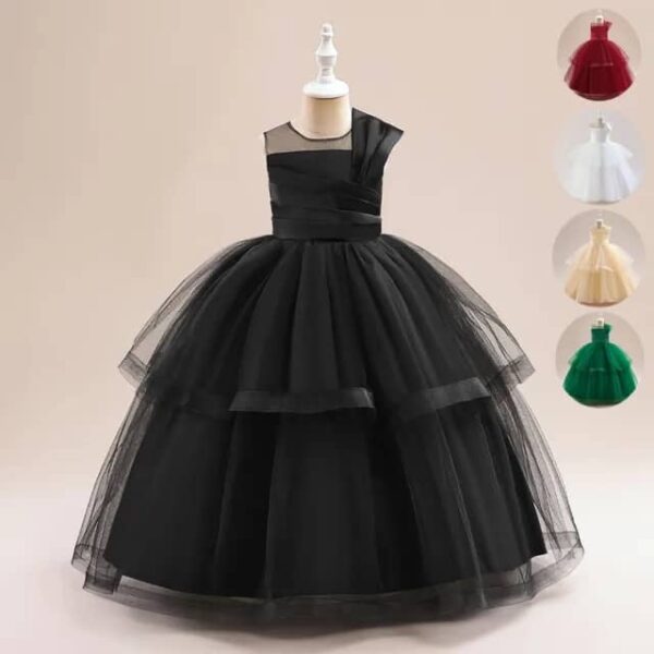 Girls Long Birthday Party Dress