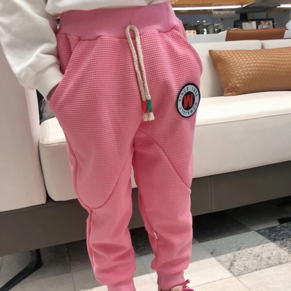 Pink Breathable Girls Joggers