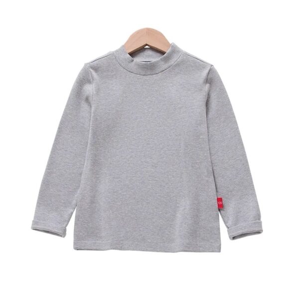 Plain Long Sleeve Turtle Neck Tops - Image 3