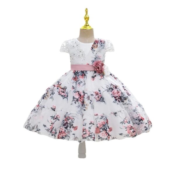 Chiffon Floral Girls Party Dress