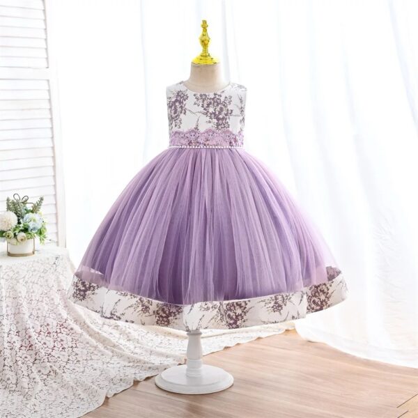 Lilac Luxury Girls Birthday Party or Occasion Dress - Image 2