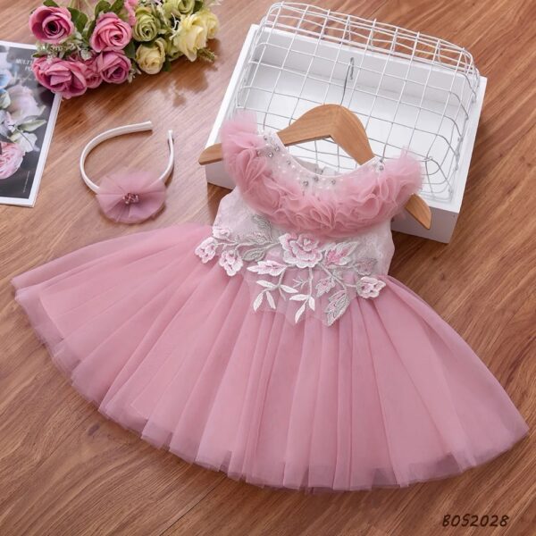 Pink Luxury Girls Occasion Party or Birthday Dress